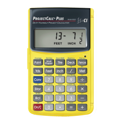 Calculated Industries 8525 ProjectCalc Plus Mode d'emploi | Fixfr