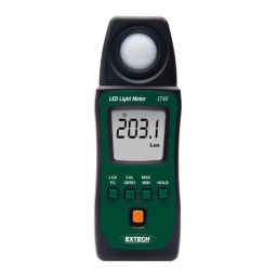Extech Instruments LT40 LED Light Meter Manuel utilisateur | Fixfr