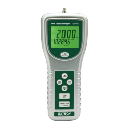 Extech Instruments 475040-SD Digital Force Gauge/Datalogger Manuel utilisateur | Fixfr