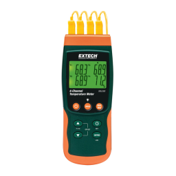 Extech Instruments SDL200 4-Channel Datalogging Thermometer Manuel utilisateur | Fixfr