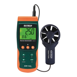 Extech Instruments SDL310 Thermo-Anemometer/Datalogger Manuel utilisateur | Fixfr
