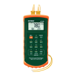 Extech Instruments 421509 7 Thermocouple Dual Input Datalogger Manuel utilisateur