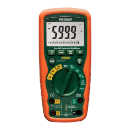 Extech Instruments EX520 11 Function Heavy Duty True RMS Industrial MultiMeter Manuel utilisateur | Fixfr