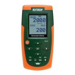 Extech Instruments PRC20 Thermocouple Calibrator Manuel utilisateur | Fixfr