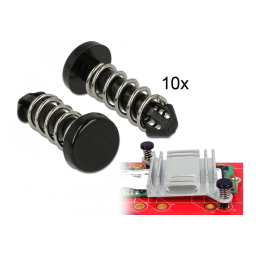 DeLOCK 18273 Snap Rivet for heat sink - set 10 pieces black Fiche technique | Fixfr