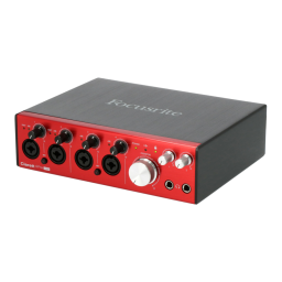 Focusrite Clarett 4Pre USB Mode d'emploi | Fixfr