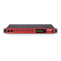 Focusrite Clarett 8Pre USB Mode d'emploi | Fixfr