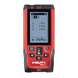Hilti PD-I : Mode d'emploi + Chat IA & PDF | Fixfr