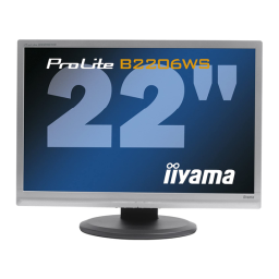 iiyama PROLITE B2206WS Manuel utilisateur | Fixfr