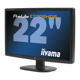 iiyama PROLITE E2209HDS-1 Manuel utilisateur | Fixfr