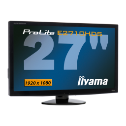 iiyama PROLITE E2710HDSD Manuel utilisateur | Fixfr