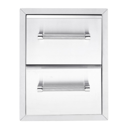 KitchenAid 780-0017 18 in. Outdoor Kitchen Built-In Grill Cabinet 2 Drawer Storage Manuel utilisateur | Fixfr