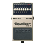 Boss GE-7 Graphic Equalizer Manuel utilisateur