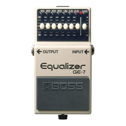 Boss GE-7 Graphic Equalizer Manuel utilisateur | Fixfr