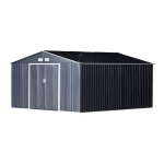 Outsunny 845-031V01 11' x 13' Metal Storage Shed Garden Tool House Mode d'emploi