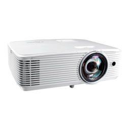 Optoma W309ST projector Manuel utilisateur | Fixfr
