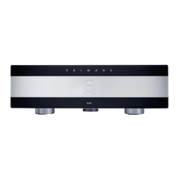 Primare A60 Stereo Amplifier Mode d'emploi | Fixfr