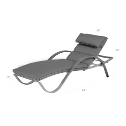 RST Brands Deco 2-Piece Wicker Outdoor Chaise Lounge with Sunbrella Sunset Red Cushions Guide d'installation | Fixfr