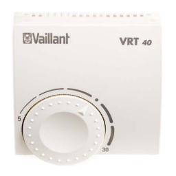 Vaillant VRT 40 Manuel utilisateur | Fixfr