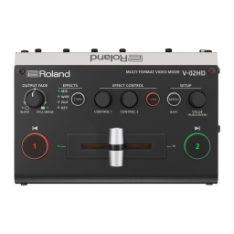 Roland V-02HD 紧凑型视频切换台 Mode d'emploi | Fixfr