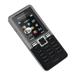Sony Ericsson T280i Guide de l'utilisateur | AI Chat | Fixfr