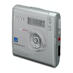 Sony MZ NH700 Mode d'emploi | Fixfr