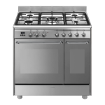 Smeg CG92X9 Piano de cuisson gaz Product fiche