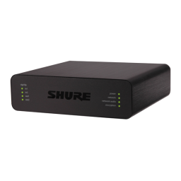 Shure ANI22 Audio Network Interface Mode d'emploi | Fixfr