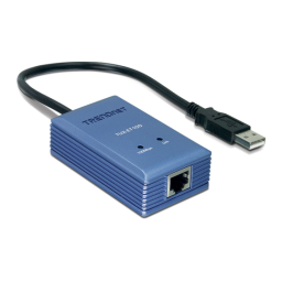 Trendnet TU2-ET100 USB to 10/100 Mbps Adapter Fiche technique | Fixfr