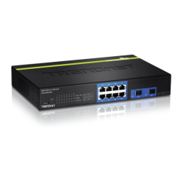 Trendnet TEG-082WS 10-Port Gigabit Web Smart Switch Fiche technique | Fixfr