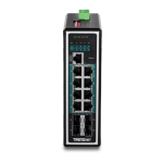 Trendnet TI-PG1284i 12-Port Industrial Gigabit L2 Managed PoE+ DIN-Rail Switch Fiche technique