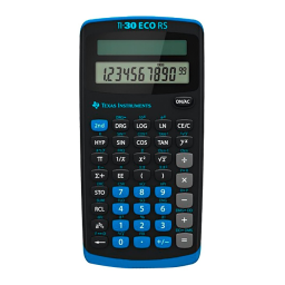 Texas Instruments TI-30 eco RS Manuel du propriétaire | Fixfr