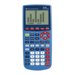 Texas Instruments TI-73 Explorer Manuel utilisateur | Fixfr