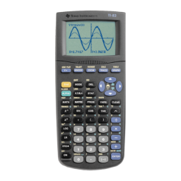 Texas Instruments TI-83 Plus Silver Edition Manuel du propriétaire | Fixfr