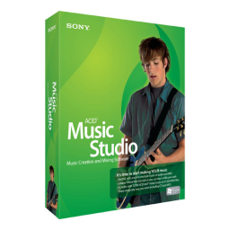 Sony Acid Music Studio 7 Manuel utilisateur | Fixfr