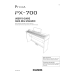 Casio PX-700 Manuel du propri&eacute;taire