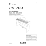 Casio Privia PX-700 : Mode d'emploi + Chat IA