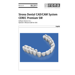 Dentsply Sirona CEREC Premium SW 4.5.x Mode d'emploi | Fixfr