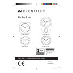 Krontaler GT-WC-GREY-01/WC-GRE-02/WC-WH-03/GT-WC-BLK-04 Kitchen Wall Clock Manuel utilisateur