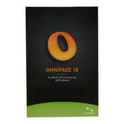 Nuance Omnipage 18 Manuel utilisateur | Fixfr