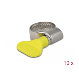 DeLOCK 19419 Butterfly Hose Clamp 13 - 19 mm 10 pieces yellow Fiche technique | Fixfr