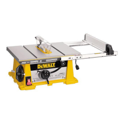 DeWalt DW744 Table saw Manuel utilisateur | Fixfr