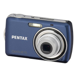 Pentax Optio E70 Manuel du propriétaire | Fixfr