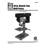 Power Fist 8654345 12 in. Variable-Speed Bench-Top Drill Press Manuel utilisateur