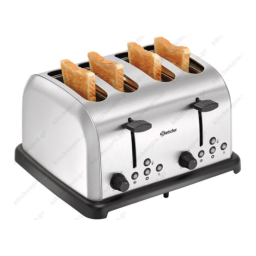 Bartscher 100374 Toaster TBRB40 Mode d'emploi | Fixfr