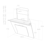 Elica SINFONIA BL/F/80 Hotte d&eacute;corative murale Product fiche