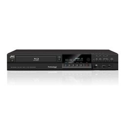 JVC SR-HD2700E Enregistreur Blu-ray professionnel avec disque dur 1 To Mode d'emploi | Fixfr