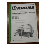 Krone Vario Pack 1510, 1810: Assistance IA et PDF