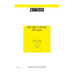 Zanussi ZAN TD 4110 F Manuel utilisateur | Fixfr