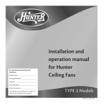 Hunter Fan 27453 Ceiling Fan Manuel utilisateur